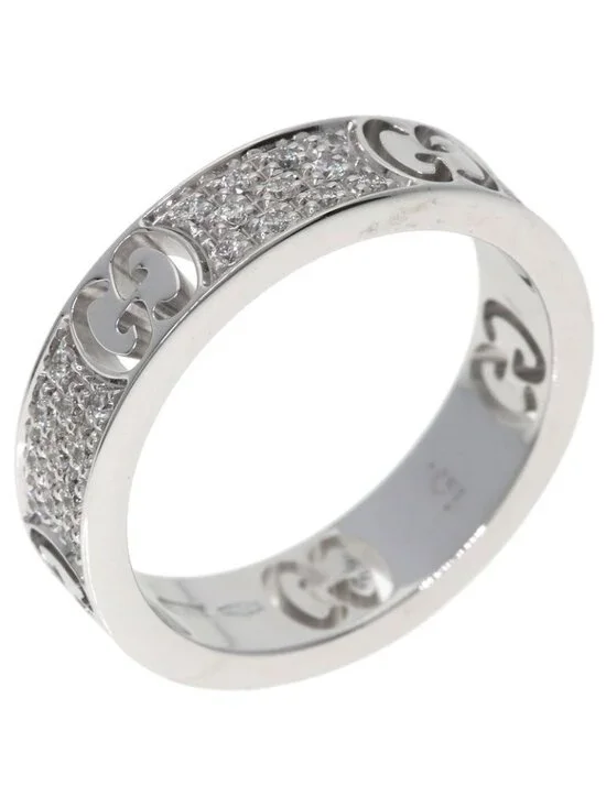 Gucci Icon Full Diamond Ring 18k White Gold - Picture 2 of 10